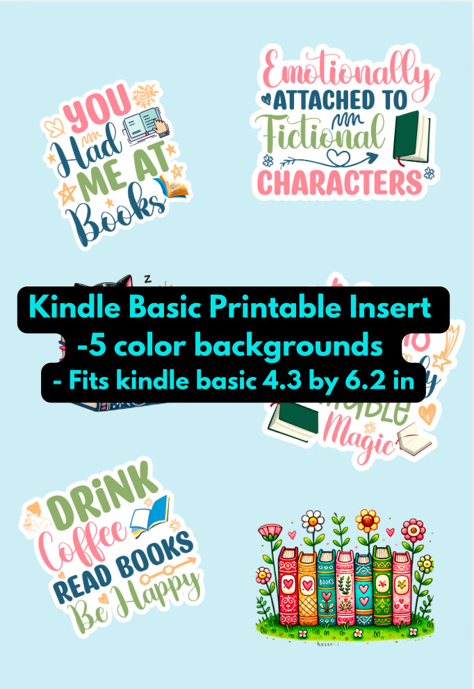 Printable Kindle Basic Cutesy Insert